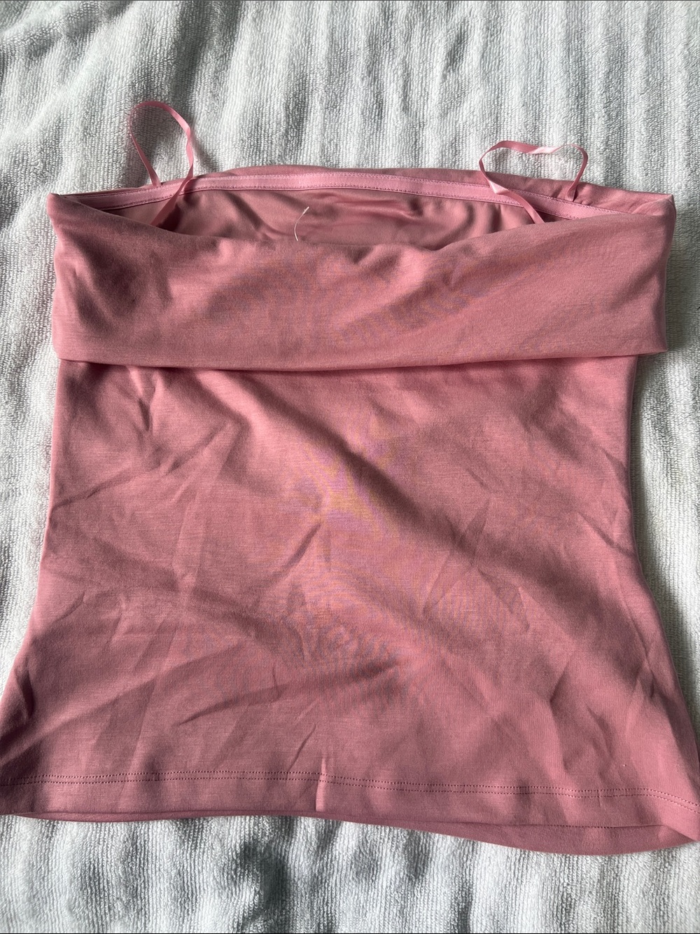 Pink Ruched Spaghetti-Strap Camisole Large - Picture 3 of 4